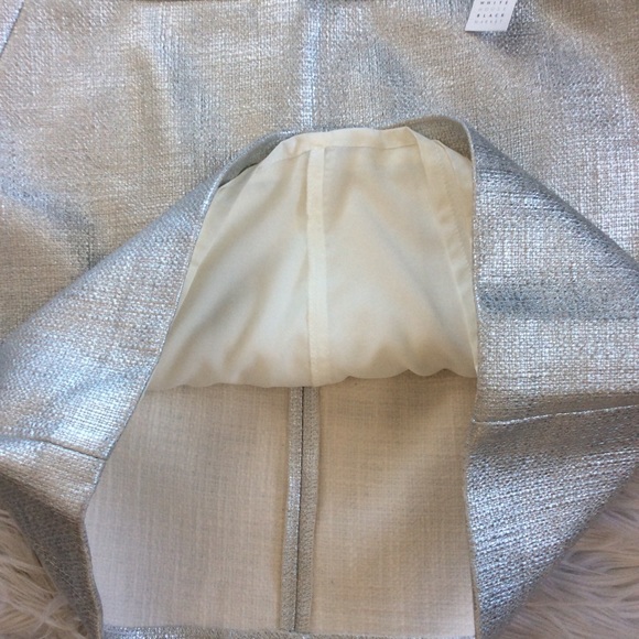 NWT WHBM Metallic Tweed Boot Skirt - Picture 4 of 13